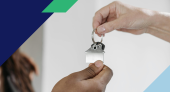 Image showing one person handing house keys to another