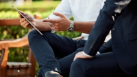 business discussion background image