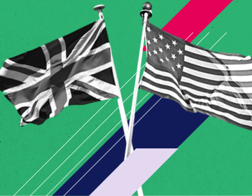 UK and US flags
