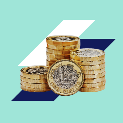 Stack of pound coins