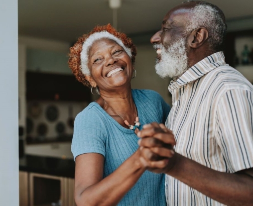 older couple dancing