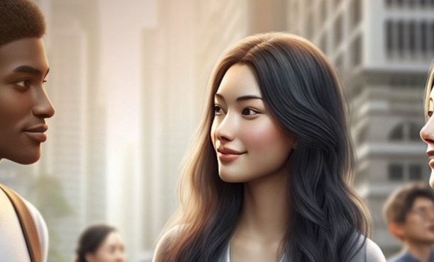 Osoby różnych ras obraz AI 