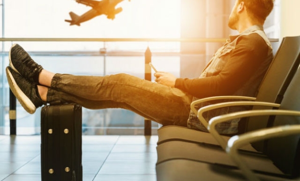 Man waiting at airport