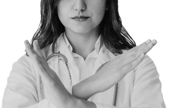 Kobieta wyrażająca sprzeciw