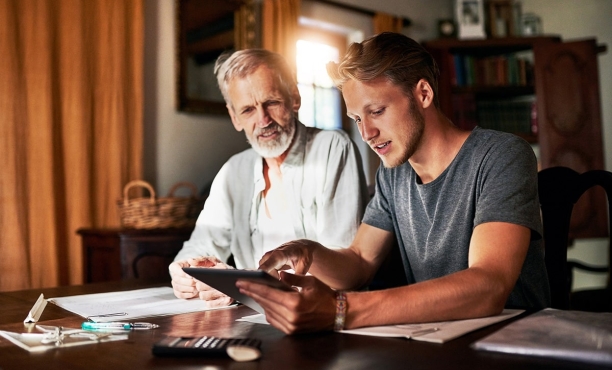 Father and son | Are you better off than your parents were? | Ipsos | Global Advisor | Money | Retirement
