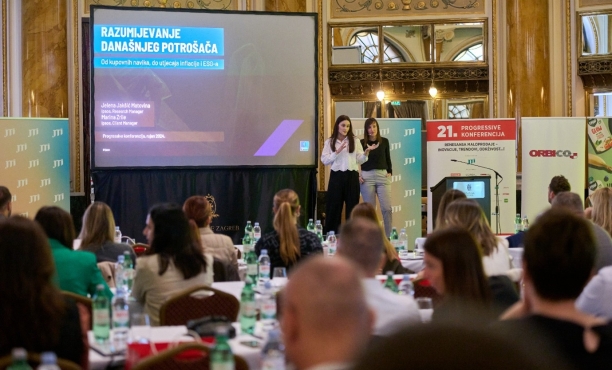 Jelena Jakšić Matovina i Marina Zrile iz Ipsos Hrvatska na Progressive konferenciji.