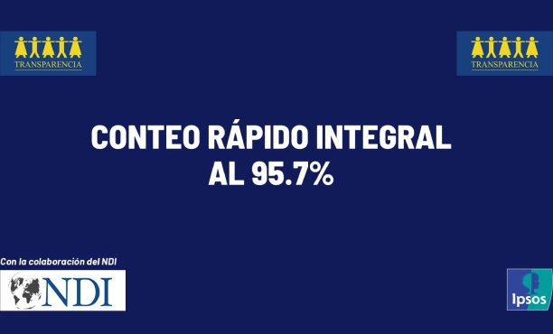 Conteo Rápido Integral de Ipsos Perú por encargo de Transparencia, en colaboración con el NDI