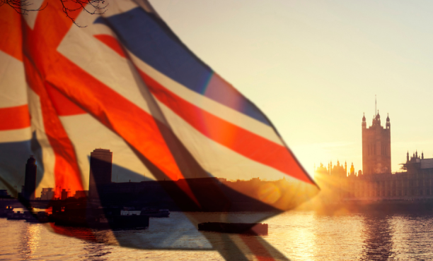 UK Flag and Parliament