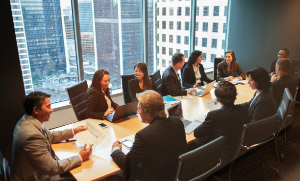  a-group-of-businesspeople-brainstorming