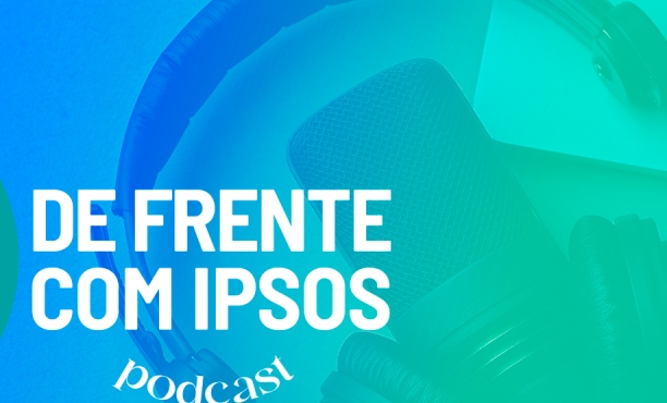 banner escrito 'de frente com a ipsos'