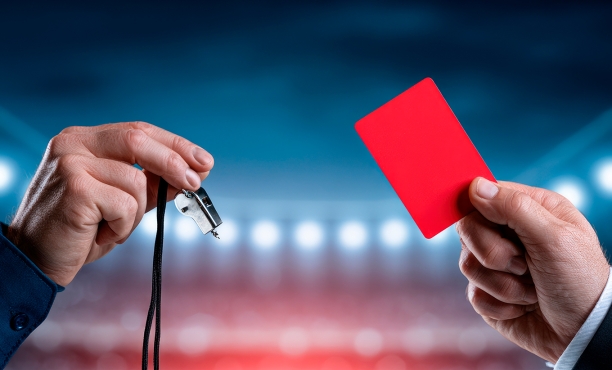 cartão vermelho no futebol