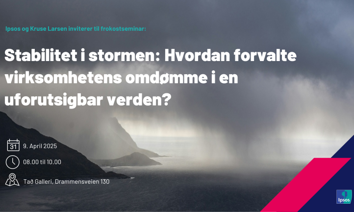 Banner picture of fjord, dark clouds
