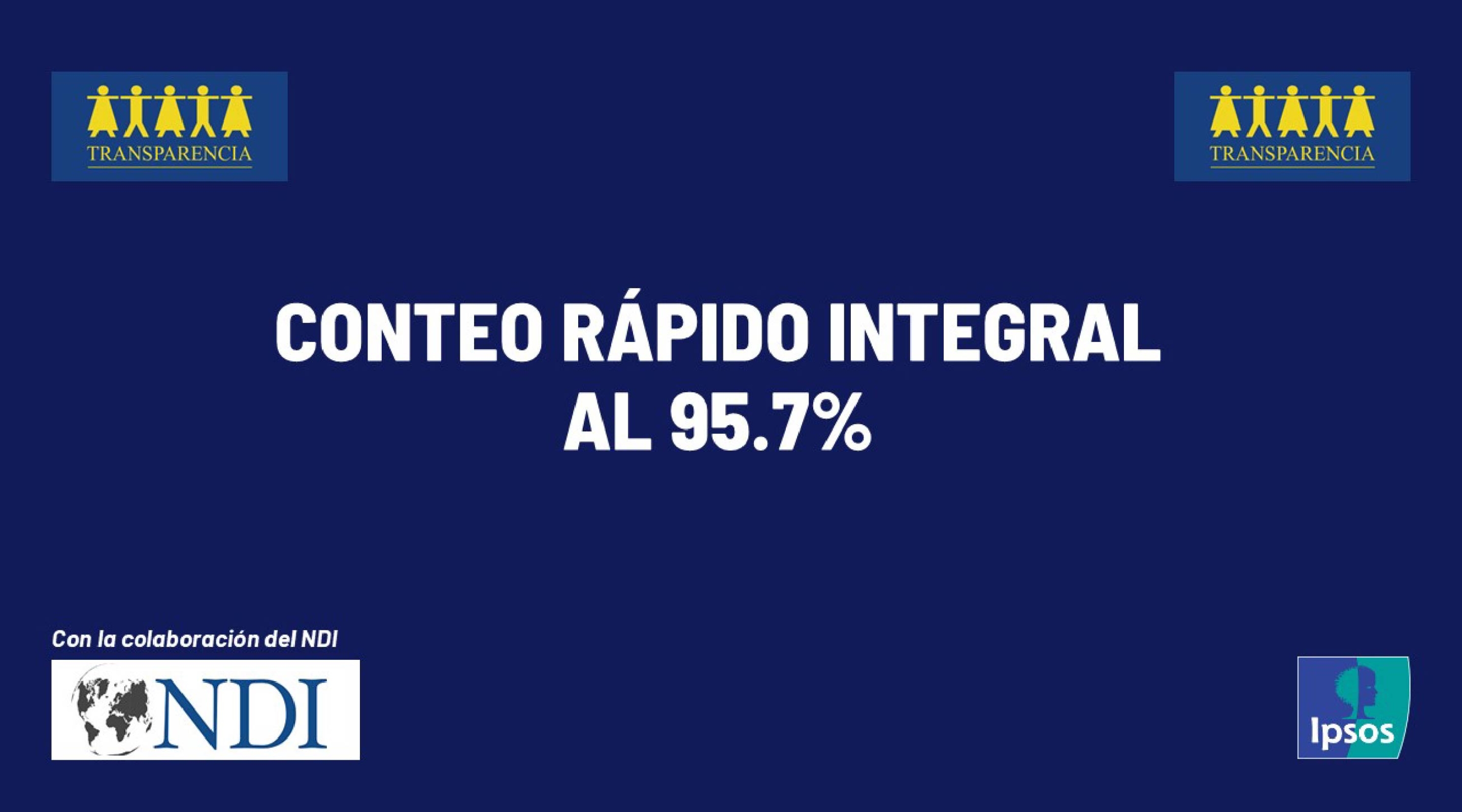 Conteo Rápido Integral de Ipsos Perú por encargo de Transparencia, en colaboración con el NDI