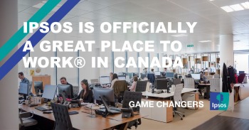 Ipsos is officially a Great Place to Work® in Canada