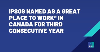 Ipsos named as a Great Place to Work® in Canada for third consecutive year