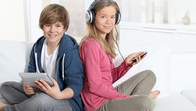 Children watching video
