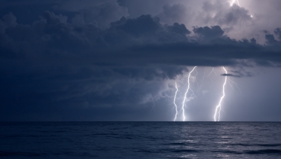 Thunder and lightning storm