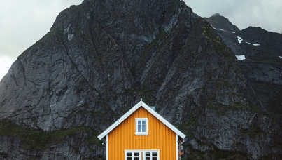 House and mountain