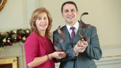 Tarik Laher, Director pictured (right) accepting the awards with Fiona Rafferty, Nutricia Ireland