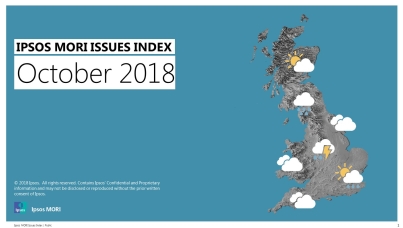 Front cover - Ipsos Issues Index October 2018