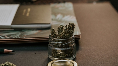 Cannabis in a Glass Jar