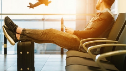 Man waiting at airport
