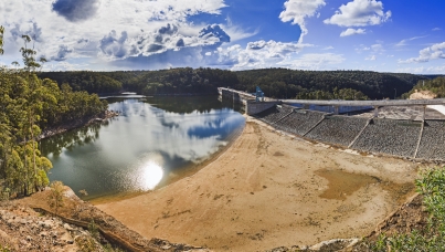 Warragamba hydro electric dam on Nepean river in Sydney
