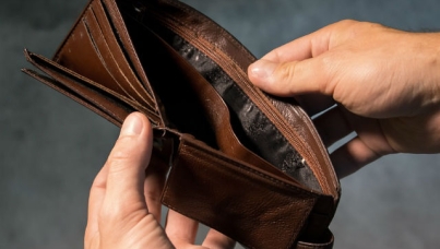 Open wallet with no money inside