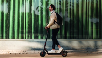 man on wheels
