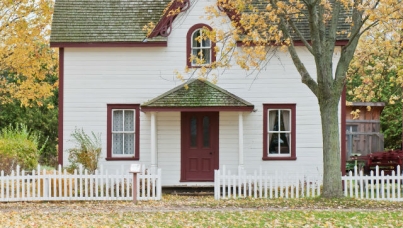 House under maple tree