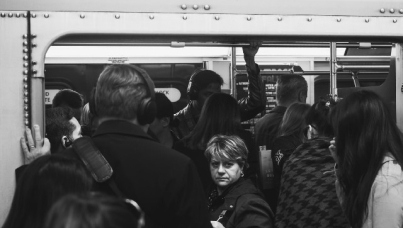 Crowded TTC train