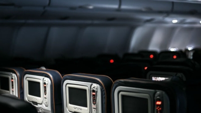 Image of dark empty plane seats
