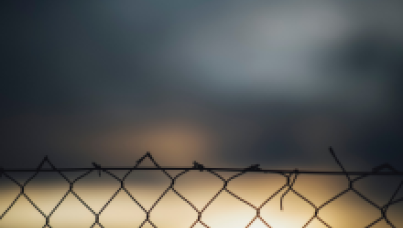 Blurred photo of fence