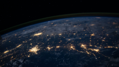 View of globe above. 