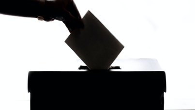 Vote going into ballot box