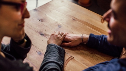 Two People Speaking