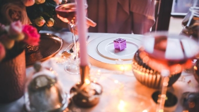 Holiday dinner table