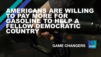 Americans are willing to pay more for gasoline to help a fellow democratic country