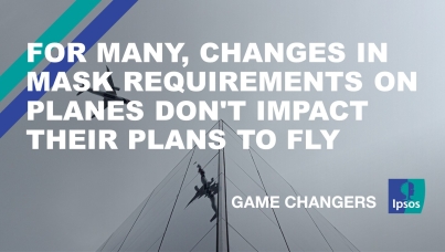 The words "For many, changes in mask requirements on planes don't impact their plans to fly"