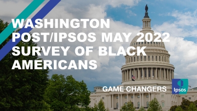 The words "Washington Post/Ipsos May 2022 Survey of Black Americans"