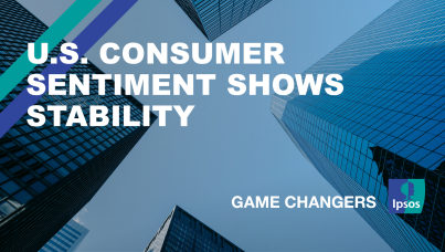 The words "U.S. consumer sentiment shows stability"