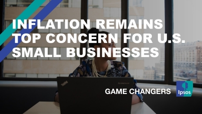 The text, "Inflation remains top concern for U.S. small businesses"