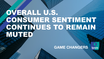 The words "Overall U.S. consumer sentiment continues to remain muted"