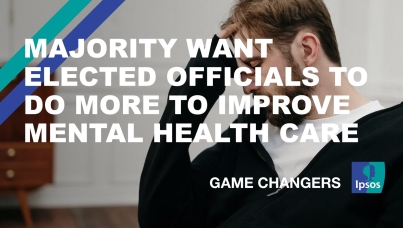 The text, "Majority want elected officials to do more to improve mental health care".