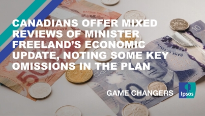 Canadians Offer Mixed Reviews of Minister Freeland’s Economic Update, Noting Some Key Omissions in the Plan