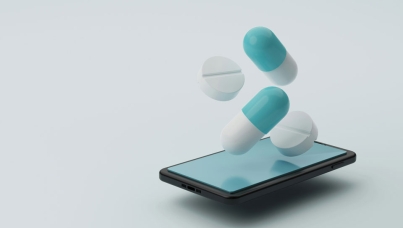 3D pills on a smartphone