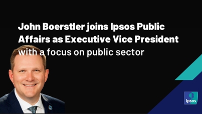 John Boerstler joins Ipsos Public Affairs as Executive Vice President with a focus on public sector