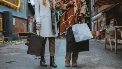 Women holding shopping bags