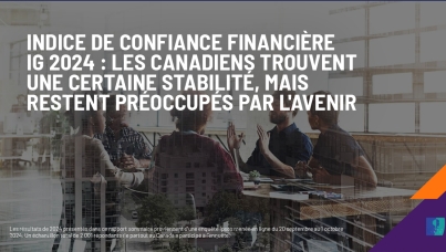Indice de confiance financière IG 2024 : Les Canadiens trouvent une certaine stabilité, mais restent préoccupés par l'avenir