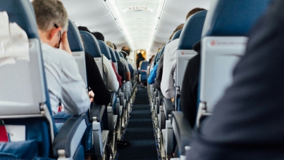 Passengers on a plane